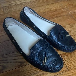 Cole Haan Black Leather Driving Loafers Mocassin